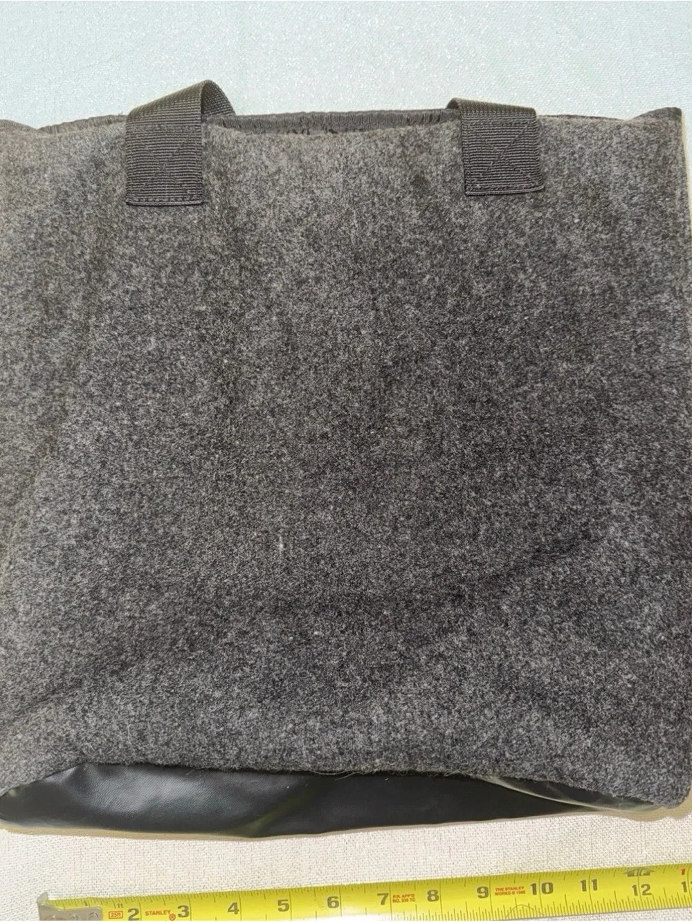 Vintage 1990s Polo Sport Ralph Charcoal Gray Lauren Wool Flannel Tote